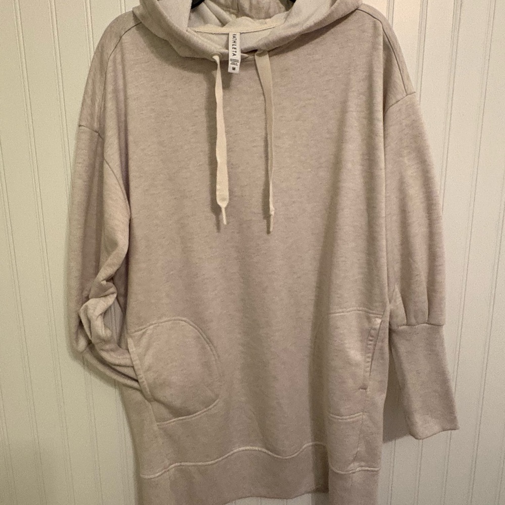 Athleta Cream Hooded Sweatshirt